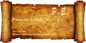 Penczu Ernák névjegykártya